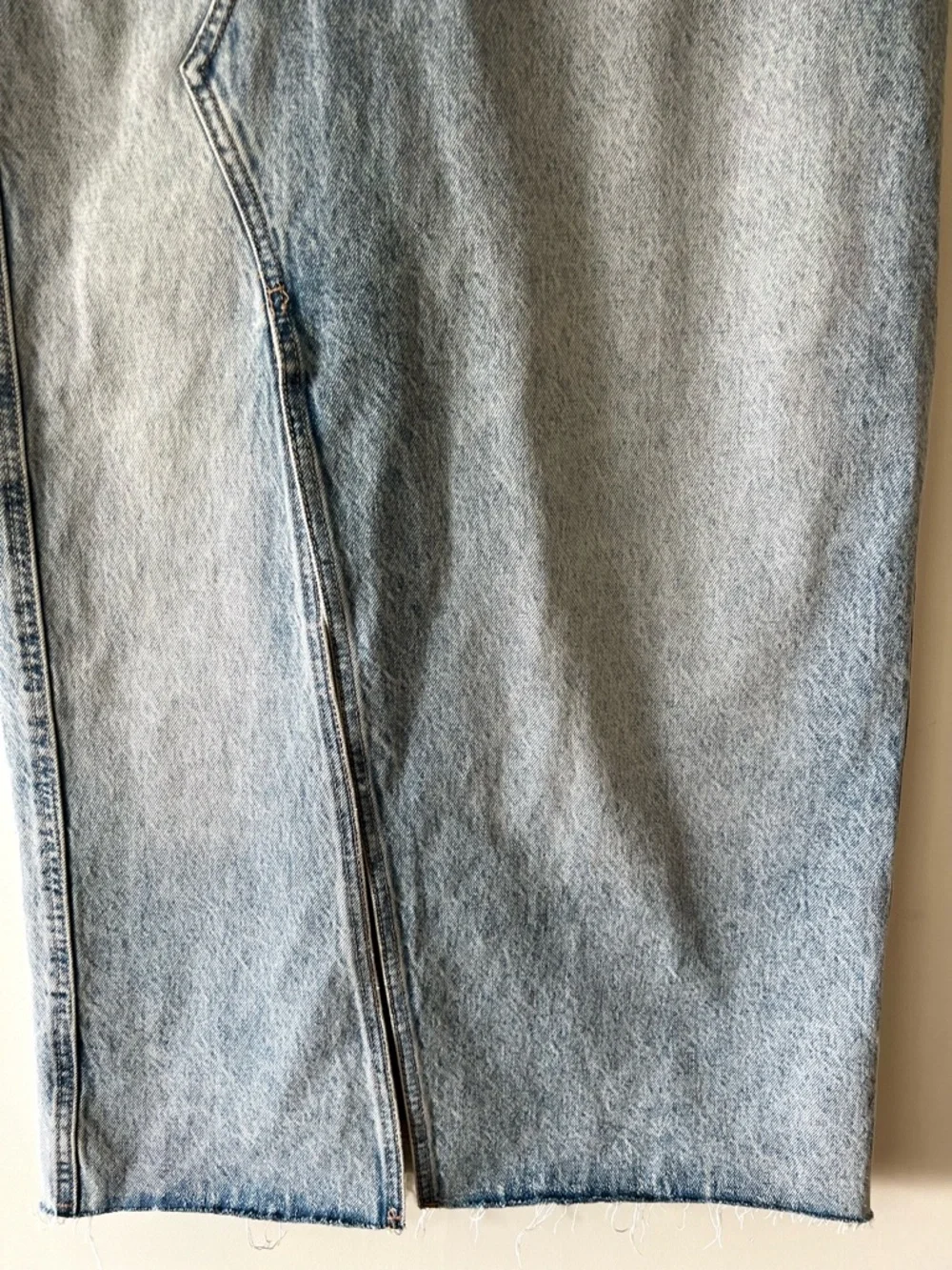 Zara Denim Skirt Front Slit Size XS - Picture 5 of 10